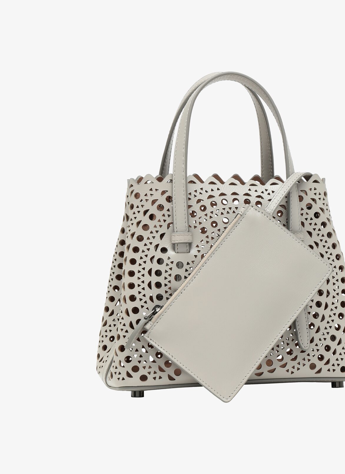 Mina 20 Tote Bag ALAÏA PEARL MINA 20 TOTE BAG